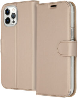 Accezz Wallet Case voor Apple iPhone 12 Pro Max Telefoonhoesje Goud