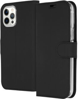 Accezz Wallet Case voor Apple iPhone 12 Pro Max Telefoonhoesje Zwart