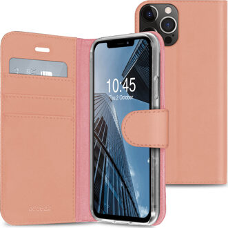 Accezz Wallet Case voor Apple iPhone 13 Pro Telefoonhoesje Roze