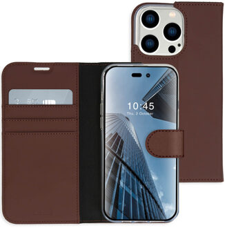 Accezz Wallet Case voor Apple iPhone 14 Pro Max Telefoonhoesje Bruin