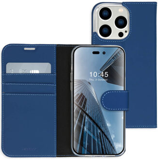 Accezz Wallet Case voor Apple iPhone 14 Pro Telefoonhoesje Blauw