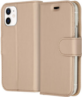 Accezz Wallet Softcase Bookcase iPhone 12 Mini Telefoonhoesje Goud