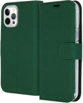 Accezz Wallet Softcase Bookcase iPhone 12 Pro Max Telefoonhoesje Groen