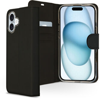 Accezz Wallet Softcase Bookcase voor de Apple iPhone 16 - Zwart