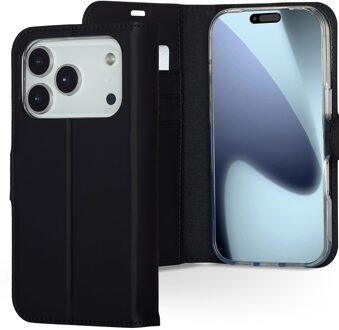 Accezz Wallet Softcase Bookcase voor de Apple iPhone 17 Pro - Zwart