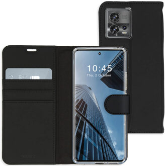 Accezz Wallet Softcase Bookcase voor de Motorola Edge 30 Fusion - Zwart