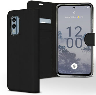 Accezz Wallet Softcase Bookcase voor de Nokia X30 - Zwart