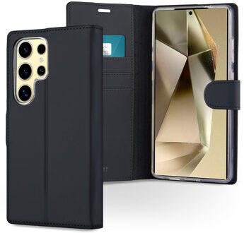 Accezz Wallet Softcase Bookcase voor de Samsung Galaxy S25 Ultra - Zwart