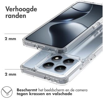 Accezz Xtreme Impact Backcover voor Xiaomi 14T Telefoonhoesje Transparant