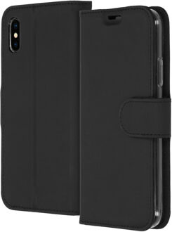 Accezz Zwarte Wallet Tpu Booklet Voor De Iphone X