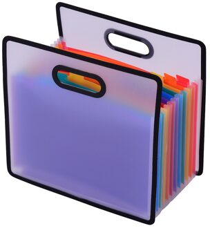 Accordeon Uitbreiden Bestandsmap A4 Papier Archiefkast 12 Zakken Regenboog Gekleurde Draagbare Ontvangst Organizer Met Bestand Gids