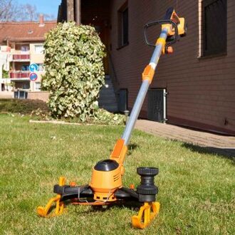 Accu-grastrimmer met geleiders