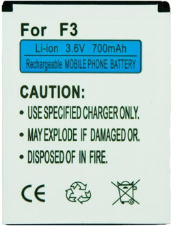 Accu Motorola F3 Comparable Li-Ion 750 mAh