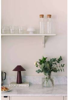 accu-tafellamp Cannes, donkerrood 26 cm IP44