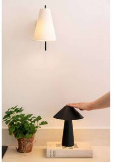 Accu-tafellamp Cannes, zwart 26 cm IP44