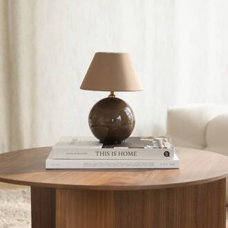 accu-tafellamp IRIS, bruin, hoogte 23 cm mocha
