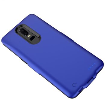 Acculader Case Voor Oneplus 7 Pro 6000Mah Power Bank Case Cover Batterij Opladen Cover Voor Een Plus 7 Pro Blauw