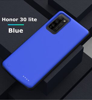 Acculader Gevallen Voor Huawei Honor 30 Lite Batterij Case 6800Mah Externe Batterij Powerbank Opladen Cover Voor Honor 30 lite blauw