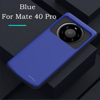 Acculader Gevallen Voor Huawei Mate 40 Pro + Batterij Case 6800Mah Backup Power Bank Cover Voor Huawei Mate 40 Pro Opladen Case blauw For 40 Pro