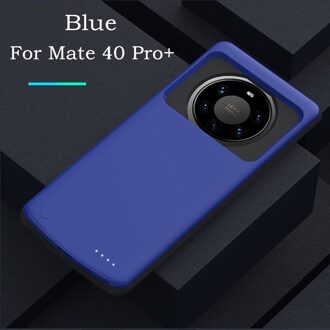 Acculader Gevallen Voor Huawei Mate 40 Pro + Batterij Case 6800Mah Backup Power Bank Cover Voor Huawei Mate 40 Pro Opladen Case blauw