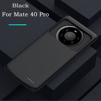 Acculader Gevallen Voor Huawei Mate 40 Pro + Batterij Case 6800Mah Backup Power Bank Cover Voor Huawei Mate 40 Pro Opladen Case zwart For 40 Pro