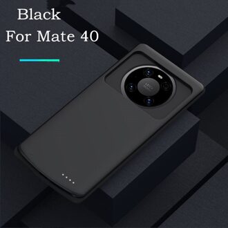 Acculader Gevallen Voor Huawei Mate 40 Pro + Batterij Case 6800Mah Backup Power Bank Cover Voor Huawei Mate 40 Pro Opladen Case zwart For 40