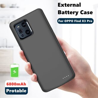 Acculader Gevallen Voor Oppo Vinden X3 Pro Smart Batterij Gevallen 6800Mah Draagbare Powerbank Cover Voor Oppo Vinden X3 power Case Find X3 blauw