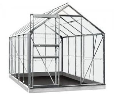 Acd serre 'Intro Grow Lily' gehard glas & aluminium grijs 6,2 m²