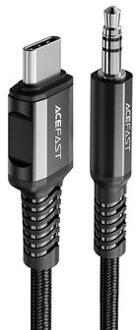 Acefast-audiokabel USB-C naar 3,5 mm aansluiting - 1,2 m - Zwart