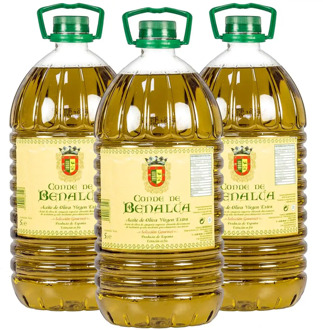 Aceite de Oliva Virgen Extra Conde de Benalúa Gourmet - Pack 3 Garrafas 5 Litros [Picual] [Origen de España]