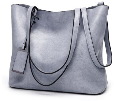 ACELURE Effen Kleur Schoudertassen Voor Vrouwen Soft Pu Leer Casual Bakken Voor Vrouwelijke All-Match Dames Hoge Capaciteit Handtassen licht blauw