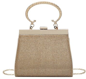 Acelure Elegante Dames Effen Kleur Schoudertassen Shining Hasp Messenger Tassen Voor Vrouwen Vrouwelijke Party Tas Schooltas Handtas Goud