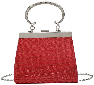 Acelure Elegante Dames Effen Kleur Schoudertassen Shining Hasp Messenger Tassen Voor Vrouwen Vrouwelijke Party Tas Schooltas Handtas Rood