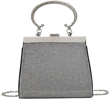 Acelure Elegante Dames Effen Kleur Schoudertassen Shining Hasp Messenger Tassen Voor Vrouwen Vrouwelijke Party Tas Schooltas Handtas zwart
