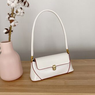 ACELURE Small Solid PU Leather Handbags Shoulder Bag for Women Ladies Crossbody Flap Bags Baguette Bag wit