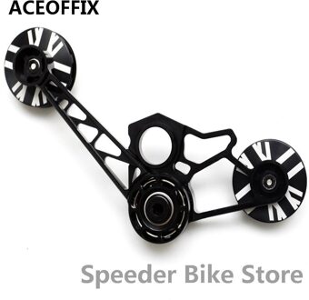 Aceoffix 4 Kleuren Voor Brompton Fiets Spanner Aluminium Cnc Voor Single Speed Buitenste 2 Buitenste 3 Buitenste 4 Speed ACEOFFIX zwart