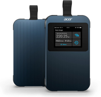Acer Connect Enduro M3 5G Mobile Wi-Fi - 20GB International Data Mi-Fi routers Blauw