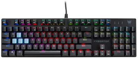 Acer Predator Aethon 303 Keyboard PKW200 USB Black - US int. Toetsenbord Zwart