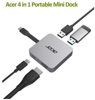 Acer USB Type-C Dongle 4-in-1 (1xHDMI, 2xUSB3.2, 1xUSB- C) Desktop accessoire