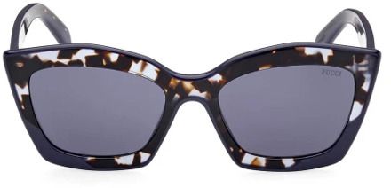 Acetaat zonnebril voor vrouwen Emilio Pucci , Brown , Unisex - ONE Size