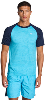 Achieve T-shirts Heren - Blauw - Maat S - Poly Jersey Blue