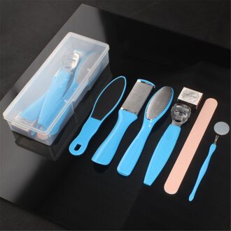Acht In 1 Pedicure Tool Set 430 Rvs Plastic Verwijderen Dode Huid Verwijderen Eelt Pedicure Voet Schraper