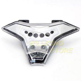 Achter Led Staart Remlicht Blinker Richtingaanwijzer Geïntegreerde Lamp Voor Kawasaki Z 400/1000 Ninja 400/ZX10R/ZX10RR/ZX6R Motorfiets doorzichtig