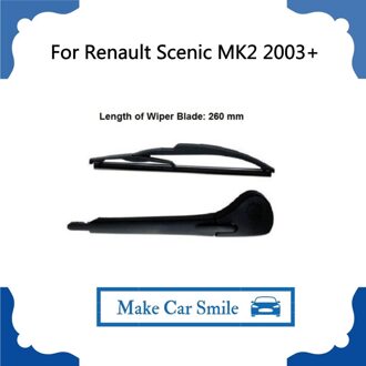 Achter Ruitenwisser Arm + Blade 260mm Set Voor Renault Scenic MK2 2003