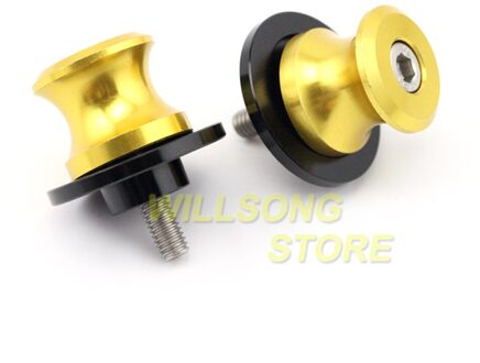 Achterbrug Spoelen Crash Slider Chain Richter Stand Schroef Voor Ducati 899 959 1199 1299 Panigale Monster 821 Motorfiets Ondersteuning 6mm goud