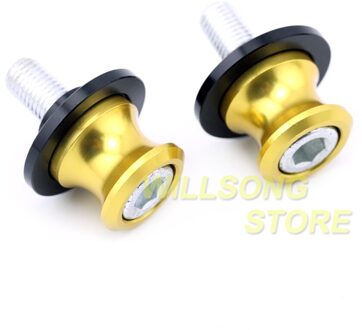 Achterbrug Spoelen Crash Slider Chain Richter Stand Schroef Voor Ktm 990 Smt Super Duke Supermoto/R 1190 Adv/R Motorfiets 10Mm goud