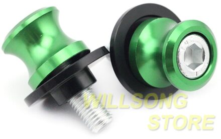 Achterbrug Spoelen Crash Slider Chain Richter Stand Schroef Voor Ktm 990 Smt Super Duke Supermoto/R 1190 Adv/R Motorfiets 10Mm groen