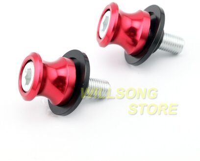 Achterbrug Spoelen Crash Slider Chain Richter Stand Schroef Voor Ktm 990 Smt Super Duke Supermoto/R 1190 Adv/R Motorfiets 10Mm rood