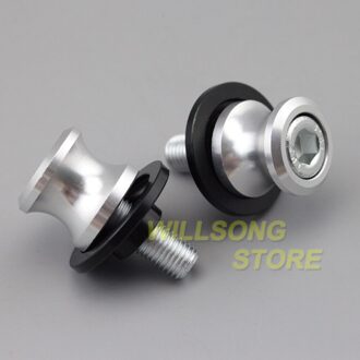 Achterbrug Spoelen Crash Slider Chain Richter Stand Schroef Voor Ktm 990 Smt Super Duke Supermoto/R 1190 Adv/R Motorfiets 10Mm zilver