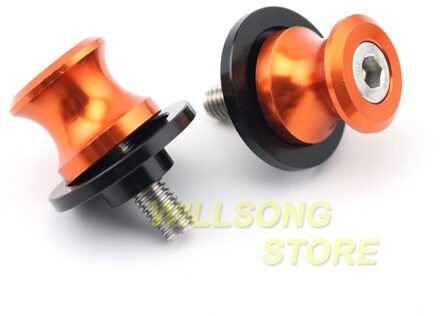Achterbrug Spoelen Crash Slider Stand Schroef Voor Kawasaki Z 650/800/900/1000/1000SX ZX6R ZX10R ninja 650 Motorfiets Ondersteuning 8Mm oranje